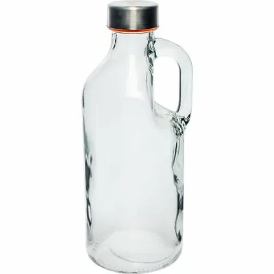 Glass Bottle With Cap And Hand 1L Clear Liqueur Juice Home Brew • £11.95