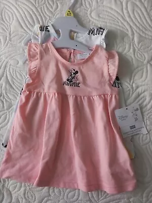 TWO Baby Girls Minnie Mouse Dresses In Size Up To 1 Month BNWTS  • £5