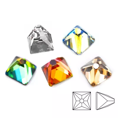 4mm AB Strass Nail Art Rhinestones Mini Triangles Colorful Stones Non Hotfix  • $5.73