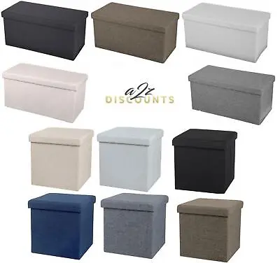 Ottoman Large Storage Chest Box Storage Bedroom Living Room Non-woven Fabric • £26.95