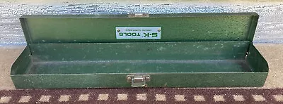 Vintage S-K Tools Small Metal Tool Storage Box 15”x3”x1.5” Logo Upside Down USA • $39.99