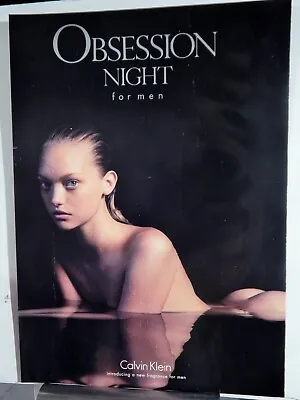 Obsession Night For Men Fragrance Original 2005 Vtg Ad • £18.89