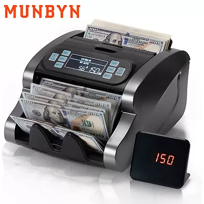 Money Counter Automatic Cash Currency Machine UV IR MG Counterfeit Bill Detector • $79.88