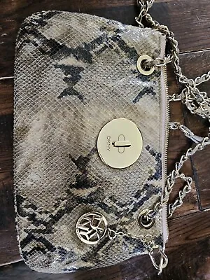 $40 • Buy DKNY Metallic Python Snakeskin Leather Handbag