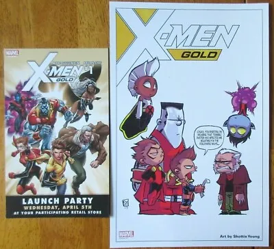 X(5) X-men Gold (2017) Skottie Young X-Babies Lithograph Storm Old Man  W/ Card • $19.99