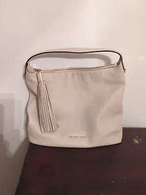 Women’s Handbag MICHAEL KORS Leather Weston Shoulder Bag Tassel Cream  • $34.99