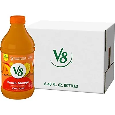 $41.24 • Buy V8 Blends 100% Juice Peach Mango Juice Fruit And Vegetable Juice Blend 46 FL ...