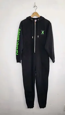 SAVAGE X FENTY Unisex Zip Up Hooded Jumpsuit Onsies Black Size Men-XS Women-M • $49