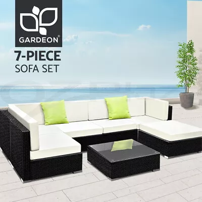 $800.96 • Buy Gardeon 6 Seater Outdoor Lounge Furniture Wicker Set Sofa Rattan Modular Setting