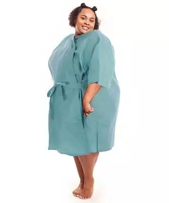 £17.49 • Buy Big Size Hospital Surgery Gown Unisex In Extra Large Wide Fit Plus Size - Blue 