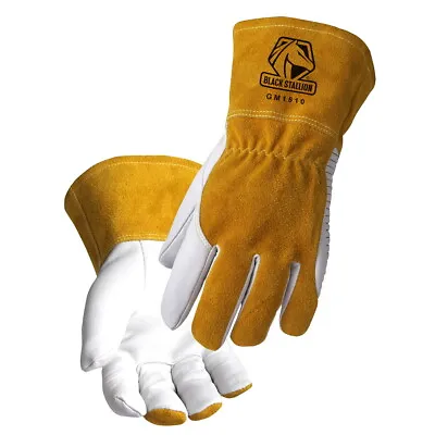 $23.99 • Buy Revco Black Stallion GM1510 Premium Goatskin MIG Gloves W/DragPatch (2X)