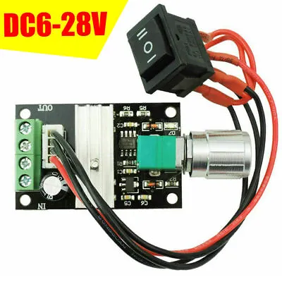 DC Motor Speed Switch Controller 3A 10V 12V 24V Control Reversible PWM Regulator • $6.84