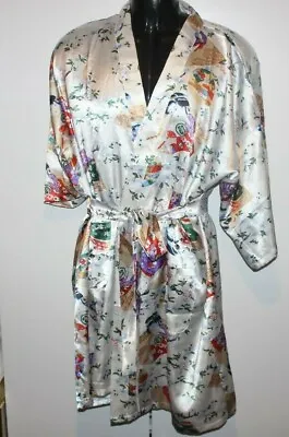 $17.99 • Buy Silk Dressing Gown Kimono Size Medium Short