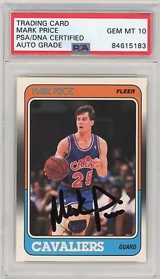 1988 Fleer Mark Price SIGNED #25 RC Rookie Card PSA 10 AUTOGRAPH Slab Cavaliers • $112.49