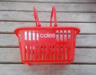 Coles Toy Little Shop Mini Coles Red Shopping  Basket  Ages 5+ Brand New Plastic • $27.50