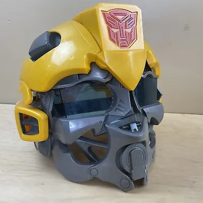 $29.99 • Buy Transformers Bumblebee Talking Voice Changer Full Head Helmet Mask 2008 Hasbro