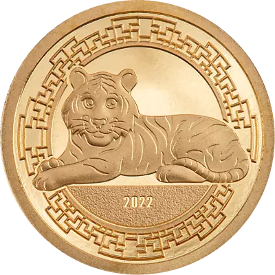 2022 Mongolia - YEAR OF THE TIGER - 1000 Togrog 1/2 Gram GOLD PROOF COIN .9999 • $82.50