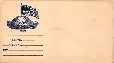 Patriotic Illus. Military #6 Envelope US Flag North Pole  Old Envelope • $6.95
