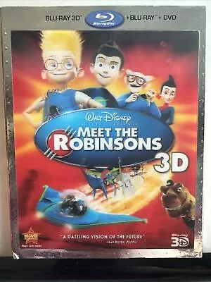 Meet The Robinsons 3D  (Blu-ray + DVD 2011) W/ Rare Lenticular Slipcover OOP • $47.25