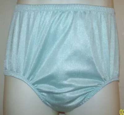 BLUE NYLON TRICOT POCKET PANTIES * ENCASED ELASTIC * Briefs * MEN 28 - 40   L • $28.99