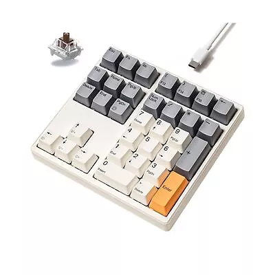 Kisnt Mechanical Number Pad 34 Key Hot Swappable Numpad Wired USB Numeric Ke... • $61.75