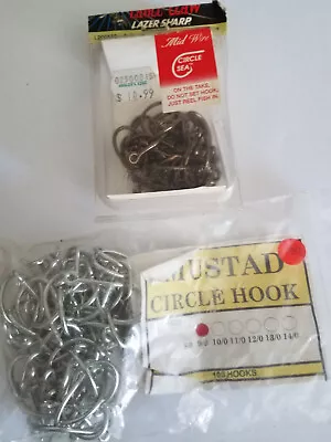 Vintage Saltwater Unused Hooks 73 Mustard 9/0 And 30 Eagle Claw 5/0 Circle Fish • $4.99