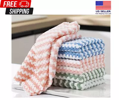 5pc Microfiber Kitchen Dish Cloths Super Cleaning Cloth Towel For Kitchen Window • $3.49