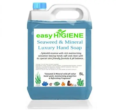 Luxury SEAWEED & MINERAL Liquid Hand Wash Soap 5 Litre Bulk Fill For Dispensers • £15.99