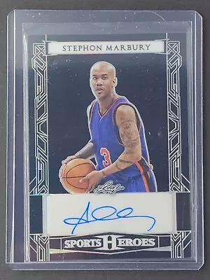 2024 Leaf Sports Heroes Stephon Marbury Black Holo Prizm Auto 21/25 • $0.99