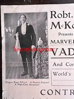 Early 1900s MAGIC SHOW CONTRACT McKoski MARVELOUS VADES Magicians Illusionists • $25