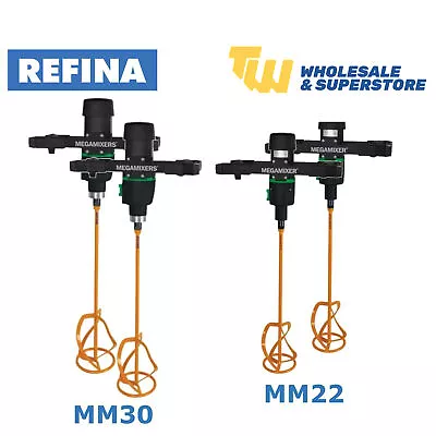 £264.99 • Buy Refina Megamixer 240V 110V MM30 MM22S Plaster Mortar Epoxy 2 Speed Paddle Mixer
