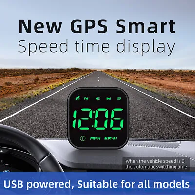 Universal Digital GPS Speedometer Car HUD Head Up Display MPH/KM Overspeed Alarm • $31.59