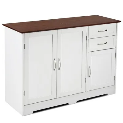 $237.99 • Buy Storage Cabinet Buffet Home Kitchen Storage Table Sideboard W/ 2 Drawers Utility