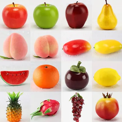 Artificial Fruit Plastic Fake Variety Food Lifelike Home Kitchen Table Display  • £2.59