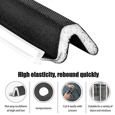 6/10M V Shaped Seal Weather Strip Foam Door Window Draught Excluder Windproof UK • £9.48