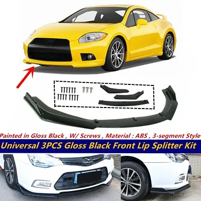 Add-on Universal For 09-12 Mitsubishi Eclipse Front Bumper Lip Splitter Spoiler • $55.84