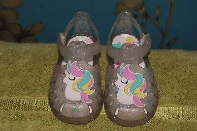 Infant Girls IGOR UNICORN Plastic Sandals - Size UK4 (Euro 20) Excellent Conditi • £4.50