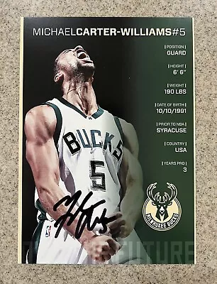 Michael Carter-Williams Signed Photo Milwaukee Bucks Autographed • $12.99