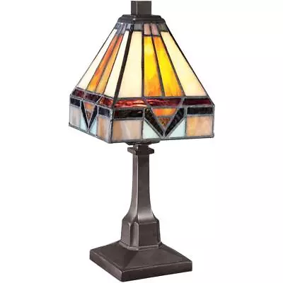 Quoizel TF1021TVB Holmes Mini Tiffany Table Lamp 1-Light 25 Watts Vintage • $99.99