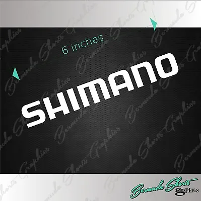 Shimano Fishing Decal White / 6  Vinyl Logo Lettering Boat Graphic Decal • $0.99