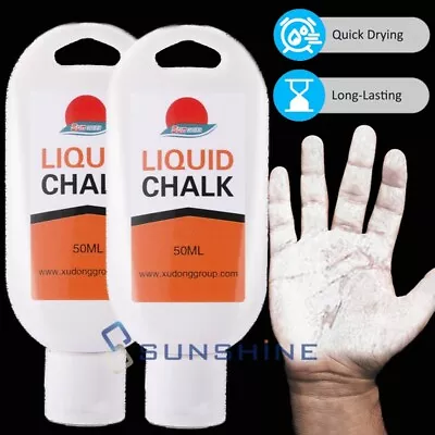 $12.73 • Buy 2x 50ml Liquid Chalk Professional Hand Grip For Gym,Weightlifting, Rock Climbing
