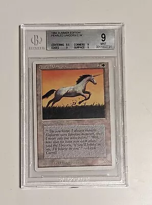 1993 Magic The Gathering Summer Magic (Edgar) - Pearled Unicorn BGS 9 Mint MTG • $395