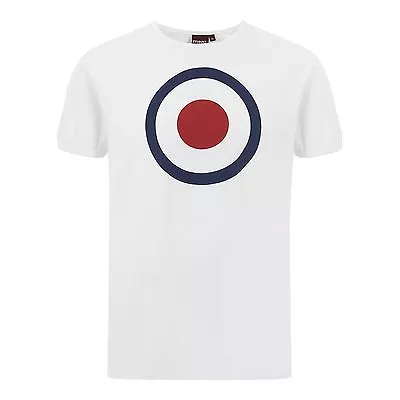 Mens Merc London Mod Target Logo Cotton T-shirt Ticket - White  • £24.99