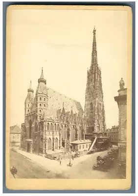 A. & V. Angerer Austria Vienna Die Stephanskirche Vintage Albumen Print Cart • $73.33