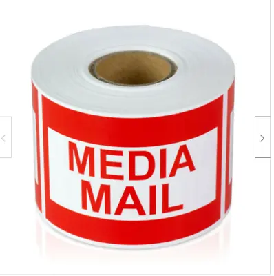 Media Mail Label - Shipping Mailing Postage 2 X3  Stickers 100 Labels Total • $5.49