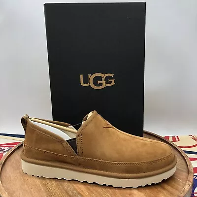 UGG Men's  Romeo  Chestnut Sheepskin Suede Slipper Fur Lined 1113455 Size 11 NWB • $108.99