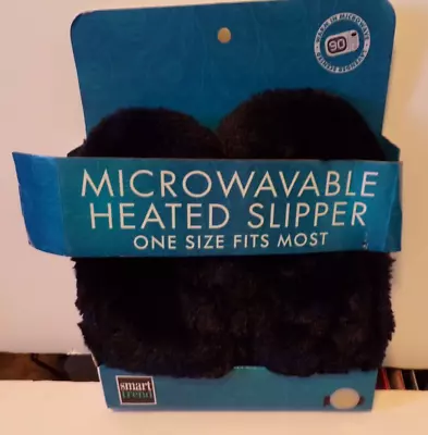 Microwavable Heated Black Slippers One Size New In Box Lavender Scented!! • $11.99