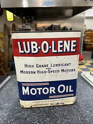 Vintage Lub-O-Lene 2 Gallon Oil Can Creighton PA Very Nice • $10.49