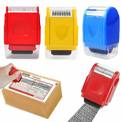 ID Theft Protection Stamp Roller Guard Your Data Identity Security Privacy Tool • £7.03