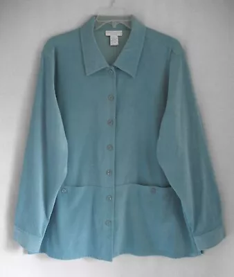 Appleseed's Blue Moleskin Two Pocket Jacket Women's 1X NWOT • $14.99